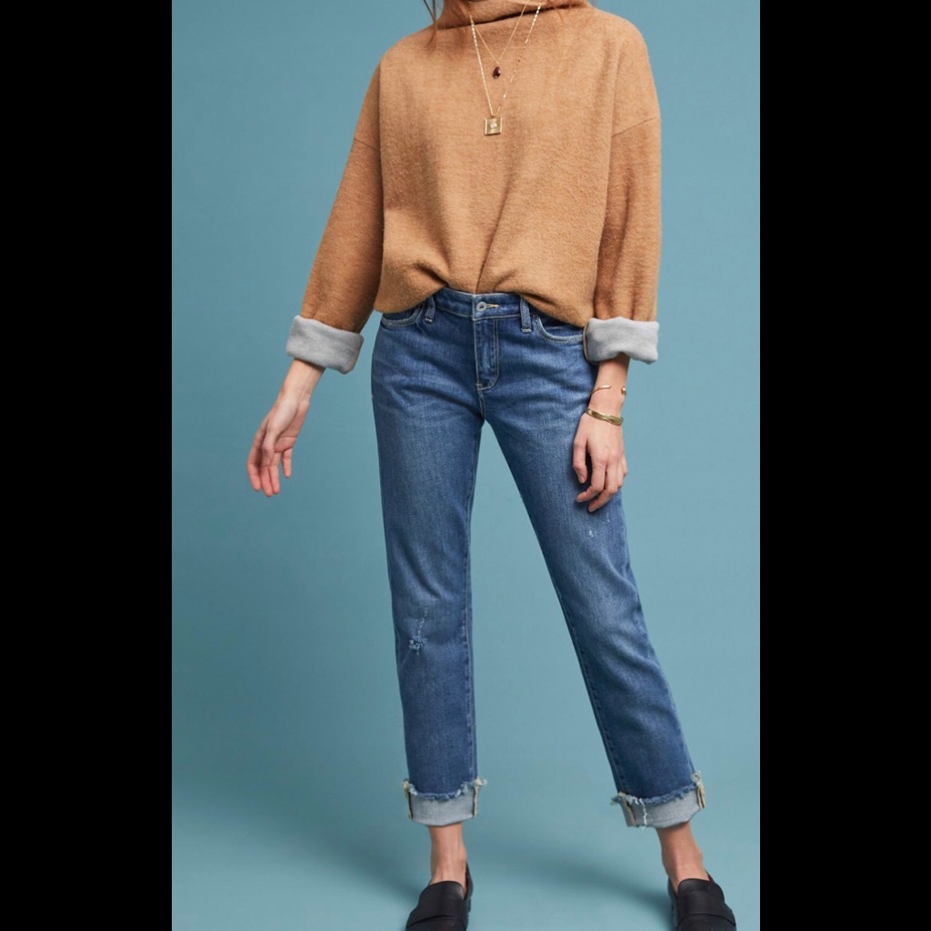Nwt Anthropologie Pilcro Mid-Rise Slim Boyfriend Jeans Sz. 30